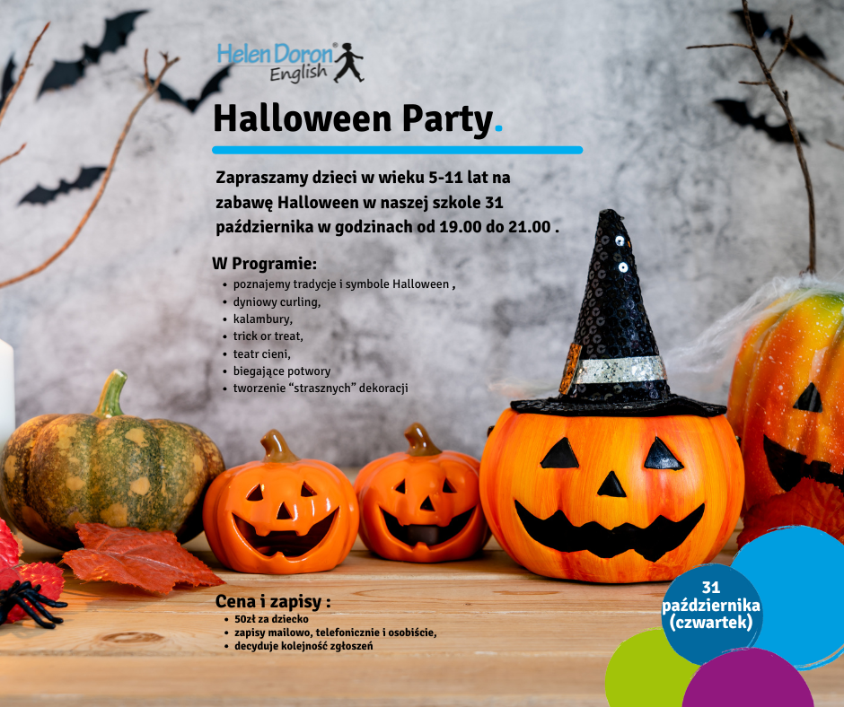 Halloween Party w naszej szkole – zapraszamy dzieci na niesamowitą zabawę!